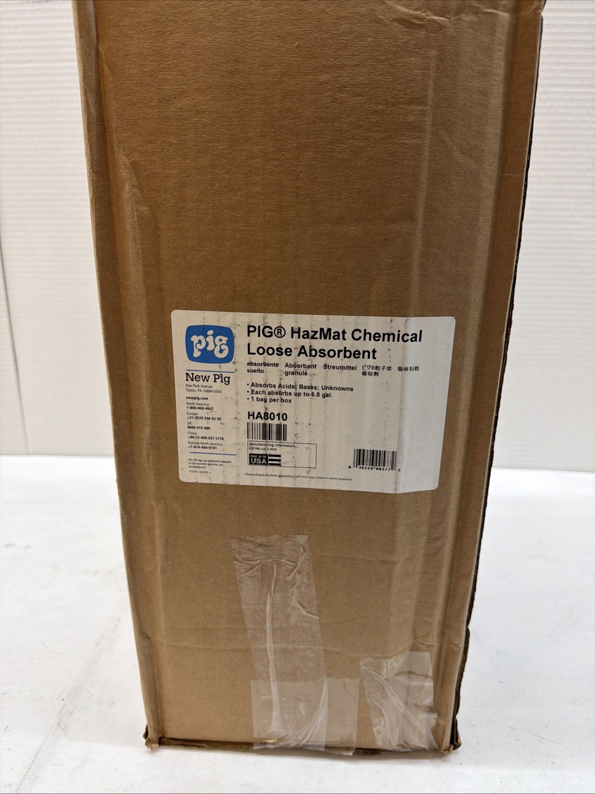 NEW PIG HMPLP HazMat Chemical loose absorbent HA8010