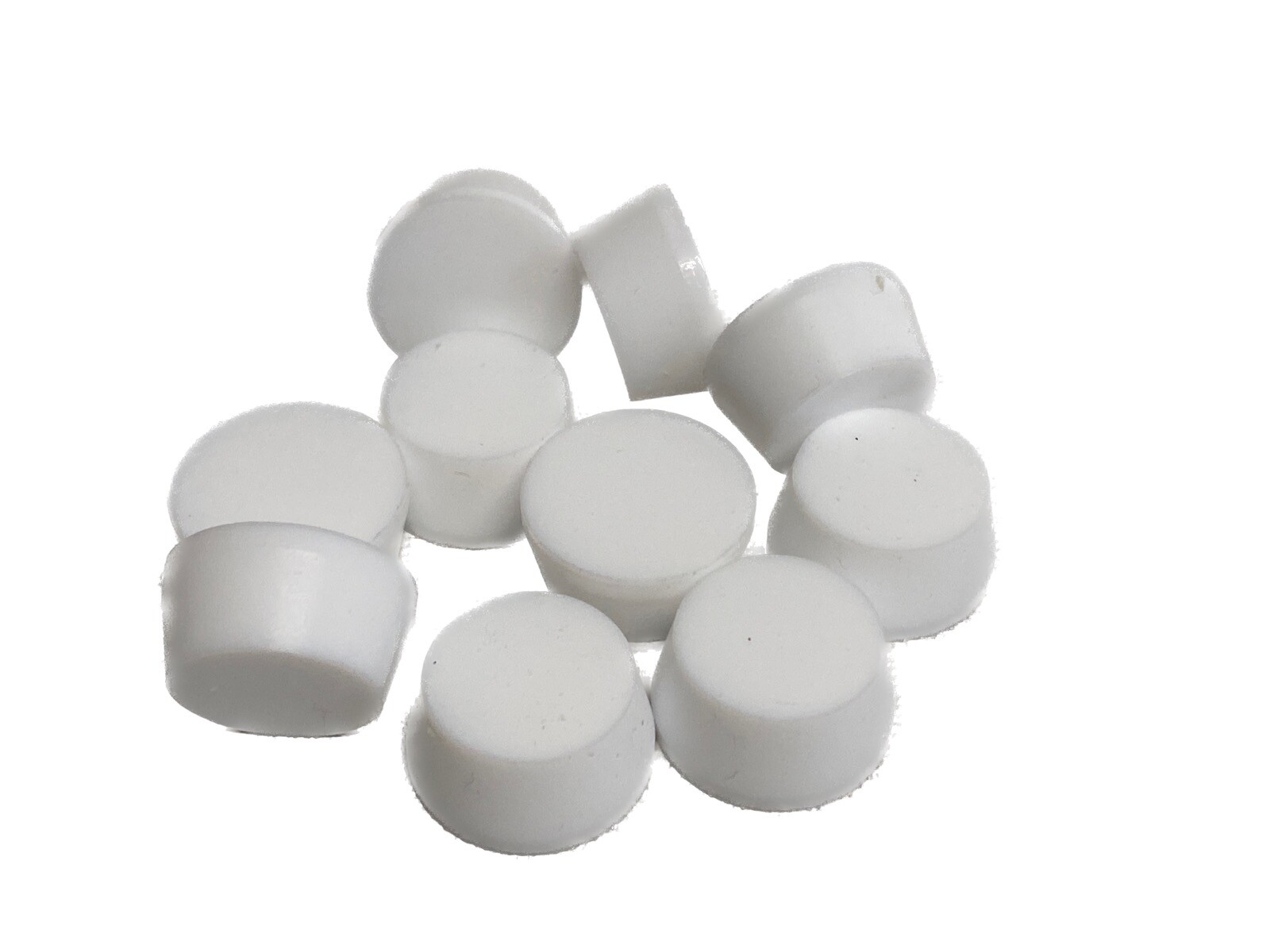 (10/Pack) Laboratory 24/12 Solid PTFE Teflon Stopper Plugs White