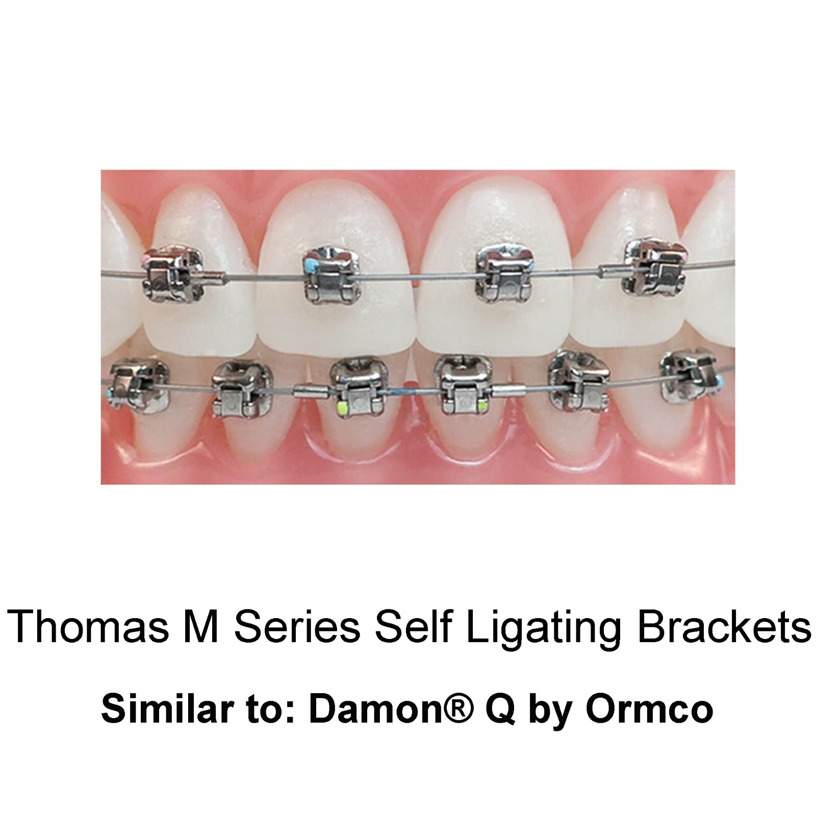 Dental Brackets Orthodontic Self Ligating Braces Metal Ceramic Roth MBT 022 345