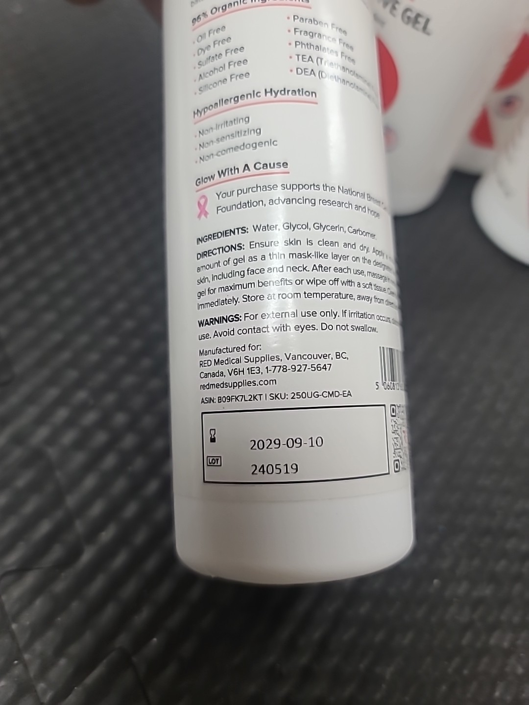 Red Conductive Ultrasound Gel Medium Viscosity Blue 250ml Set Of 12 Bottles