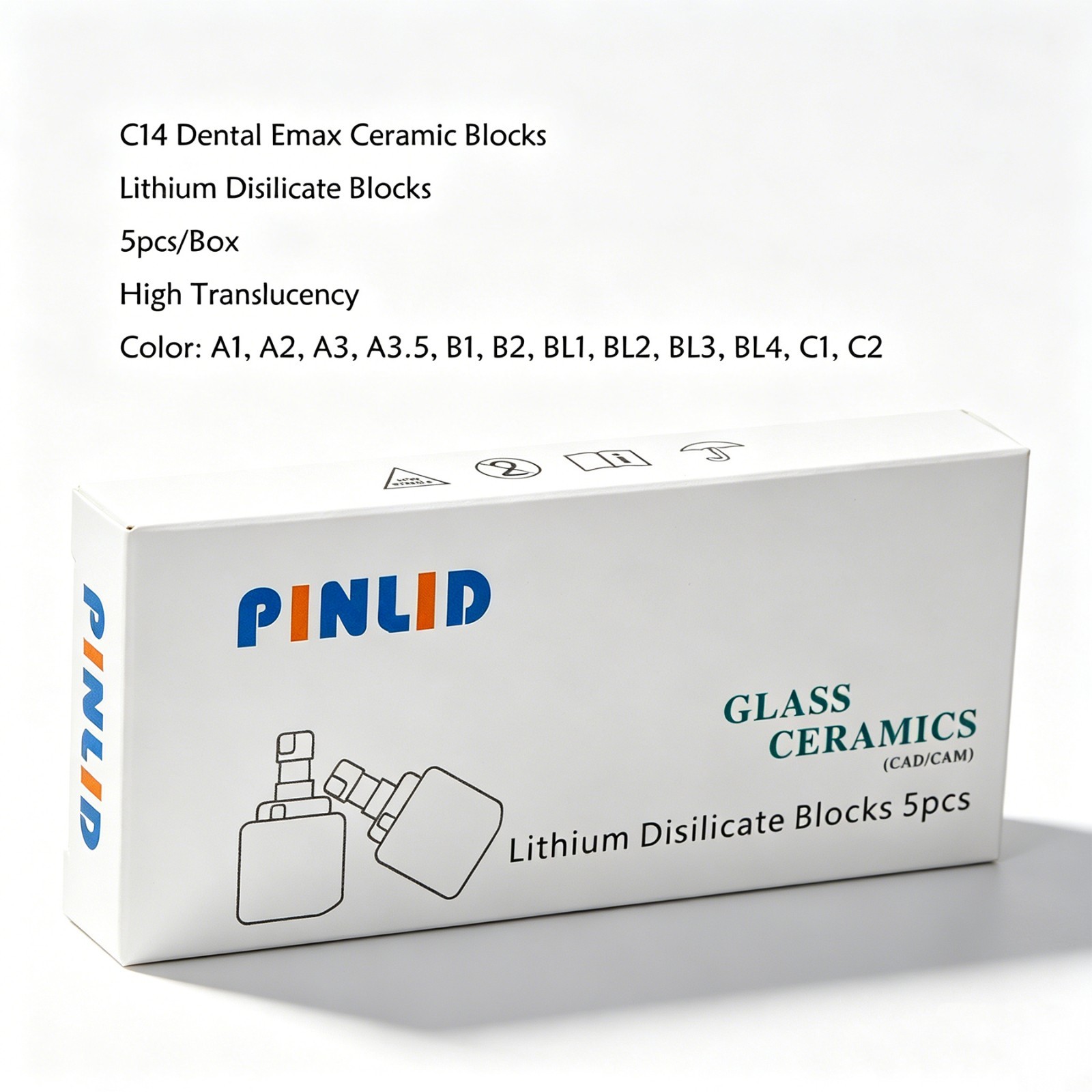 US C14 HT/LT lithium disilicate glass ceramic blocks e.max CAD CAM CEREC Lab