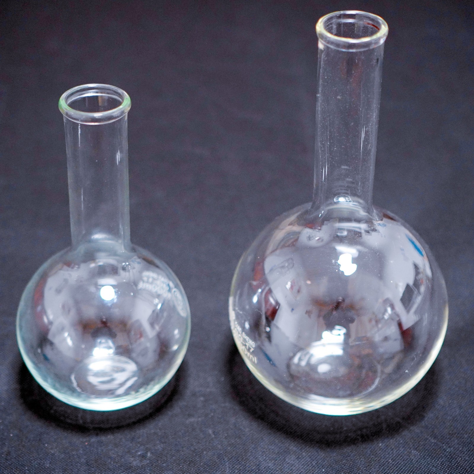 long neck lab glass flask round bottom/ flat bottom flask 500 ml, lab glassware