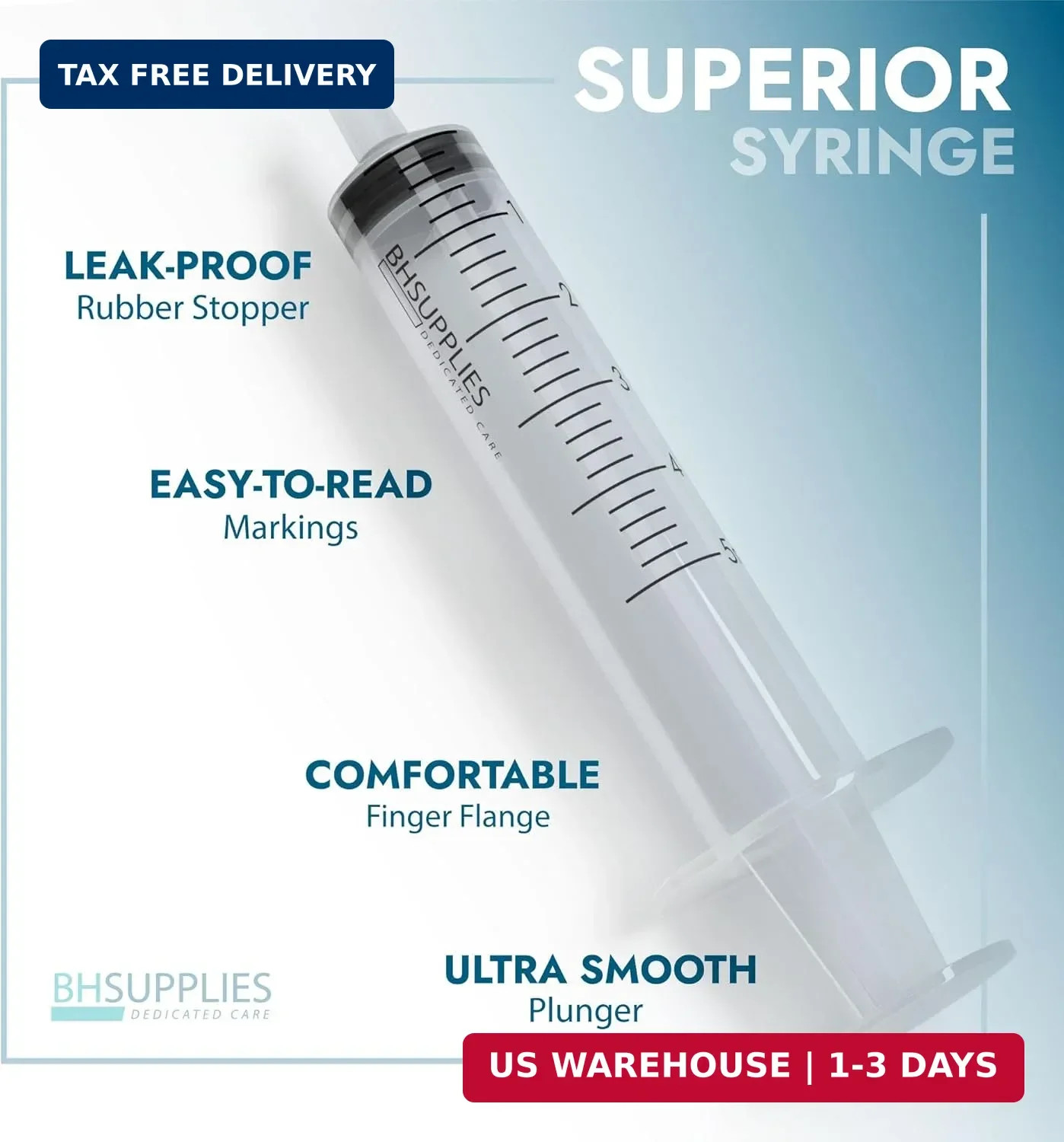 1Ml Luer Slip Tip Syringes (No Needle) – Sterile, Individually Wrapped – 100 Syr