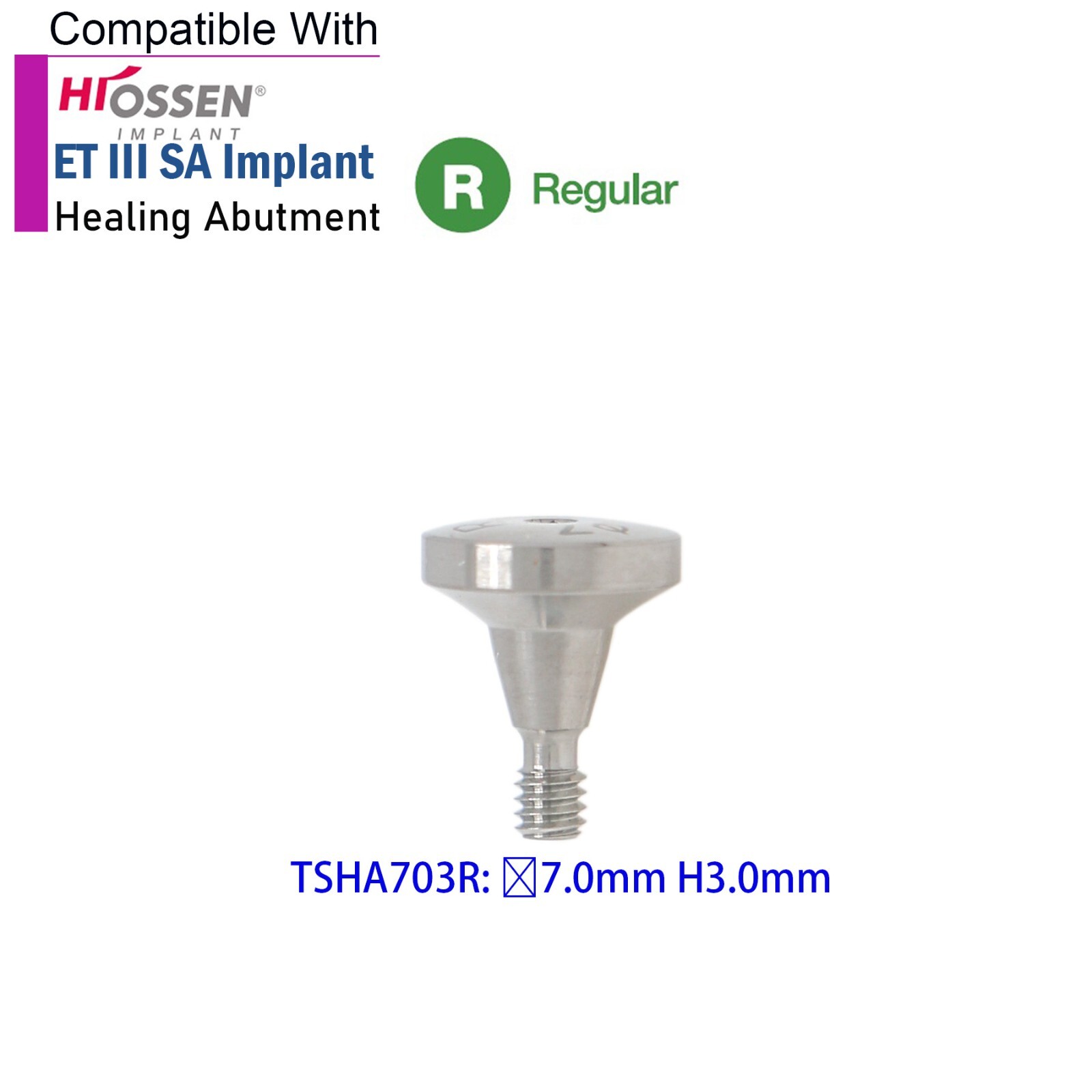 Dental Healing Abutment Cover Screw Regular Platform Fits Osstem Hiossen