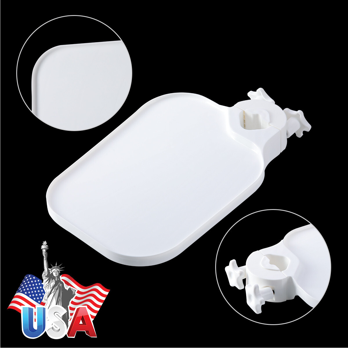 Dental Plastic Post Mounted Tray Table Chair Accessories For Dental Chair