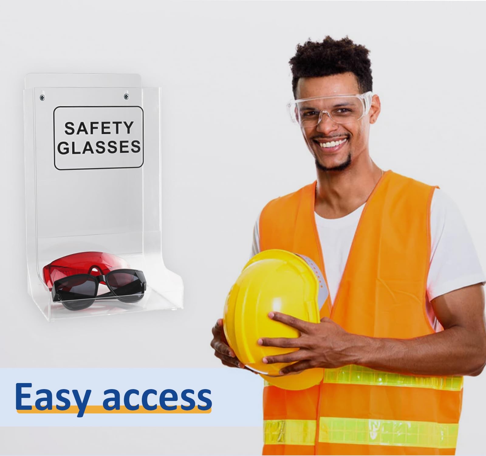 Healthible Acrylic Safety Glasses Dispenser, Holder for Industrial, Dental, L…