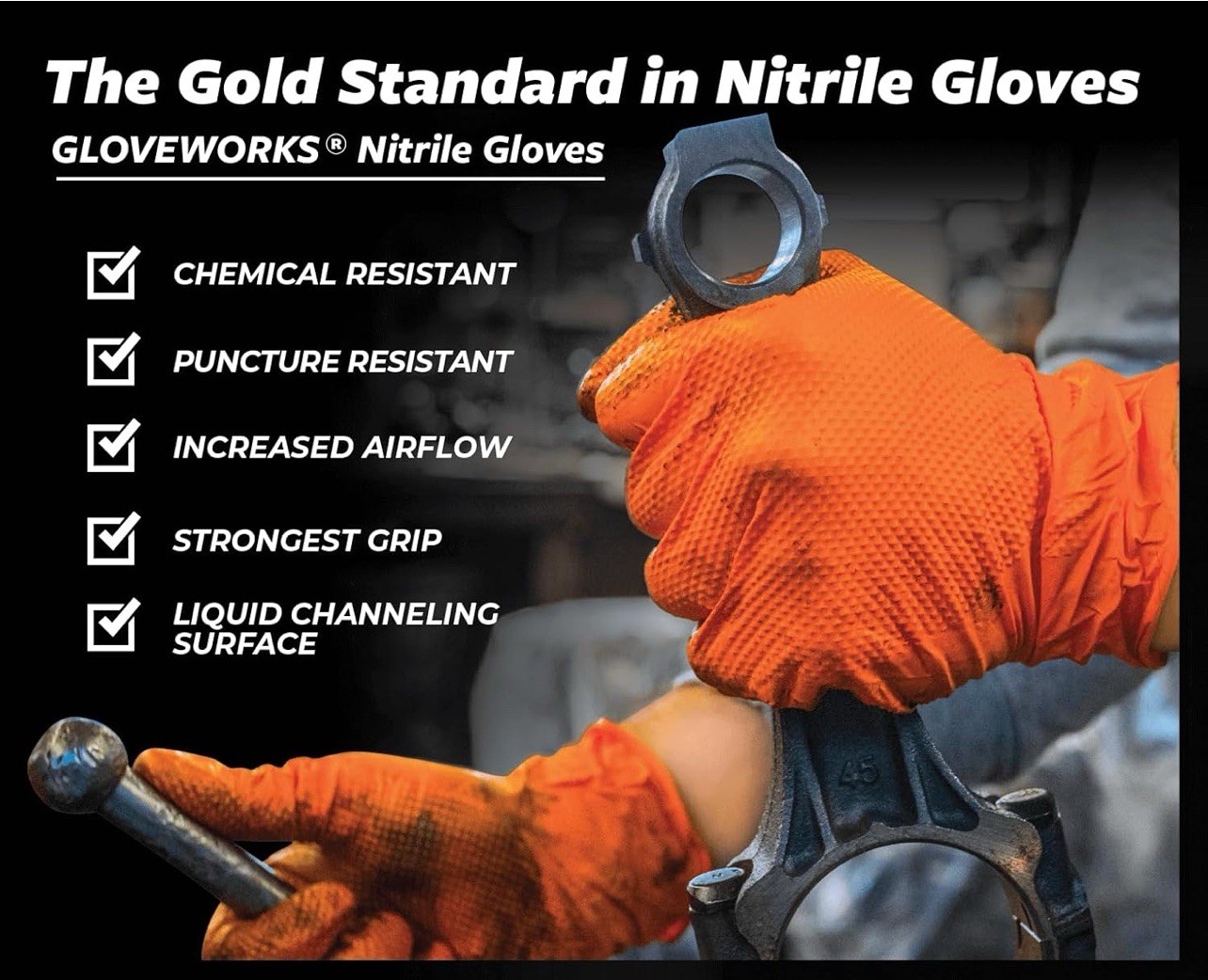 100 Ct Xtreme Diamond Textured Nitrile Gloves medium Food Cleaning Automotive
