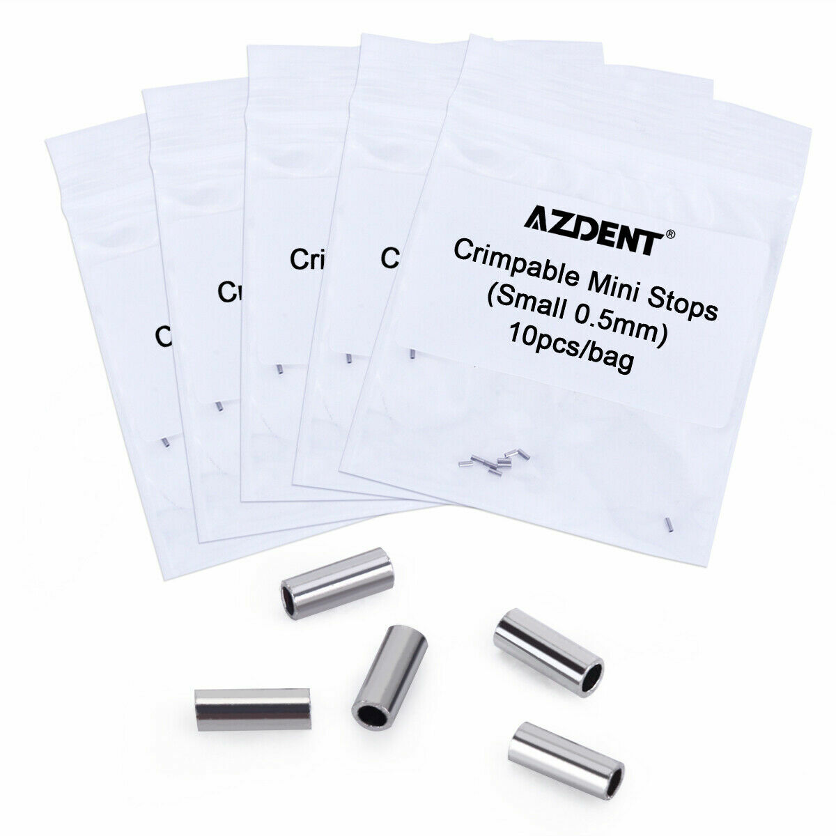 Dental Orthodontic Crimpable Hooks Mini Stops 0.5mm/0.8mm AZDENT 10pcs /Bag