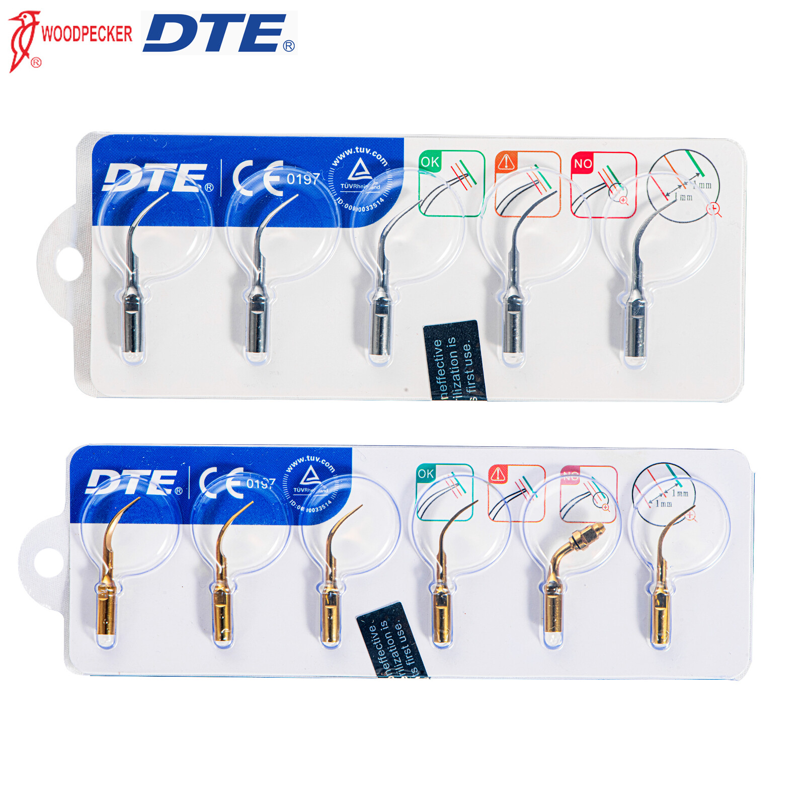 5pcs Woodpecker Dental Ultrasonic Scalers Tips Piezo for DTE D1/D5 LED Handpiece
