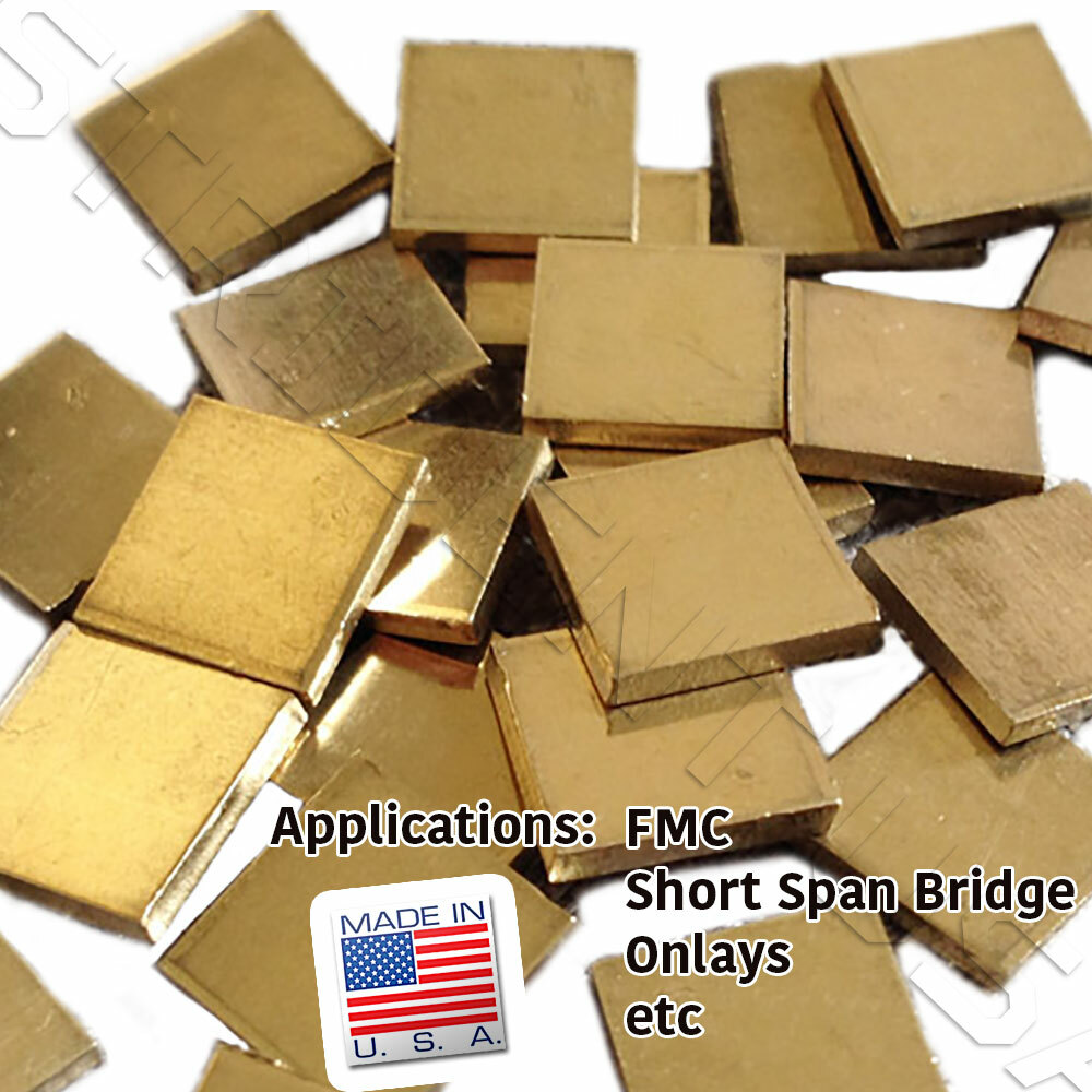 Dental Lab Non Precious Gold Alloy 2 OZ of INGOT (made in usa)