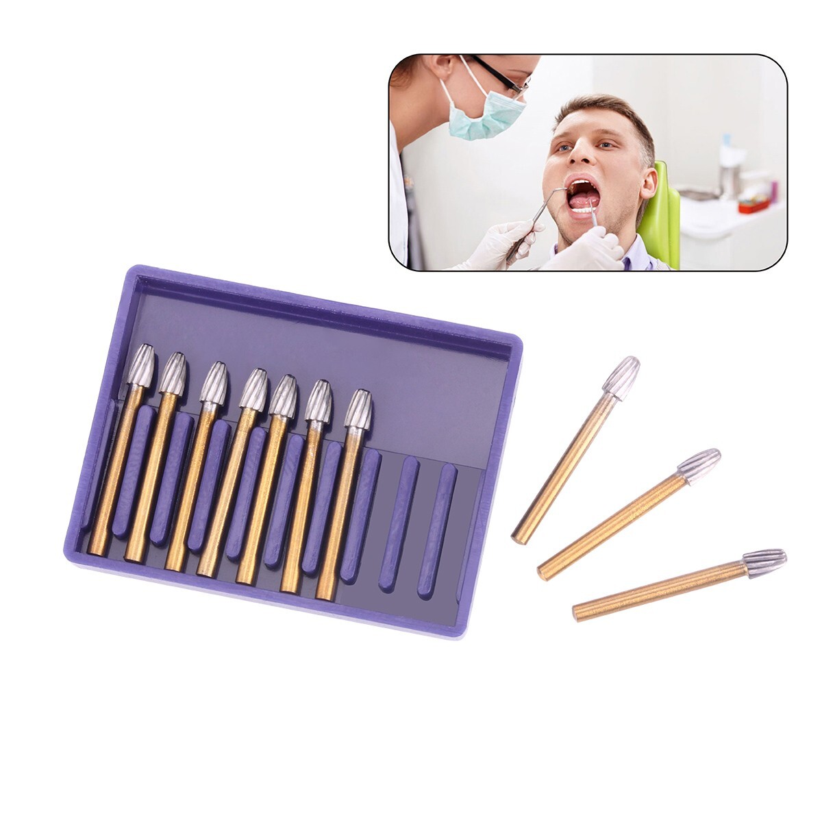 AZDENT Dental Tungsten Carbide Tungsten Steel Burs for High Speed Handpiece