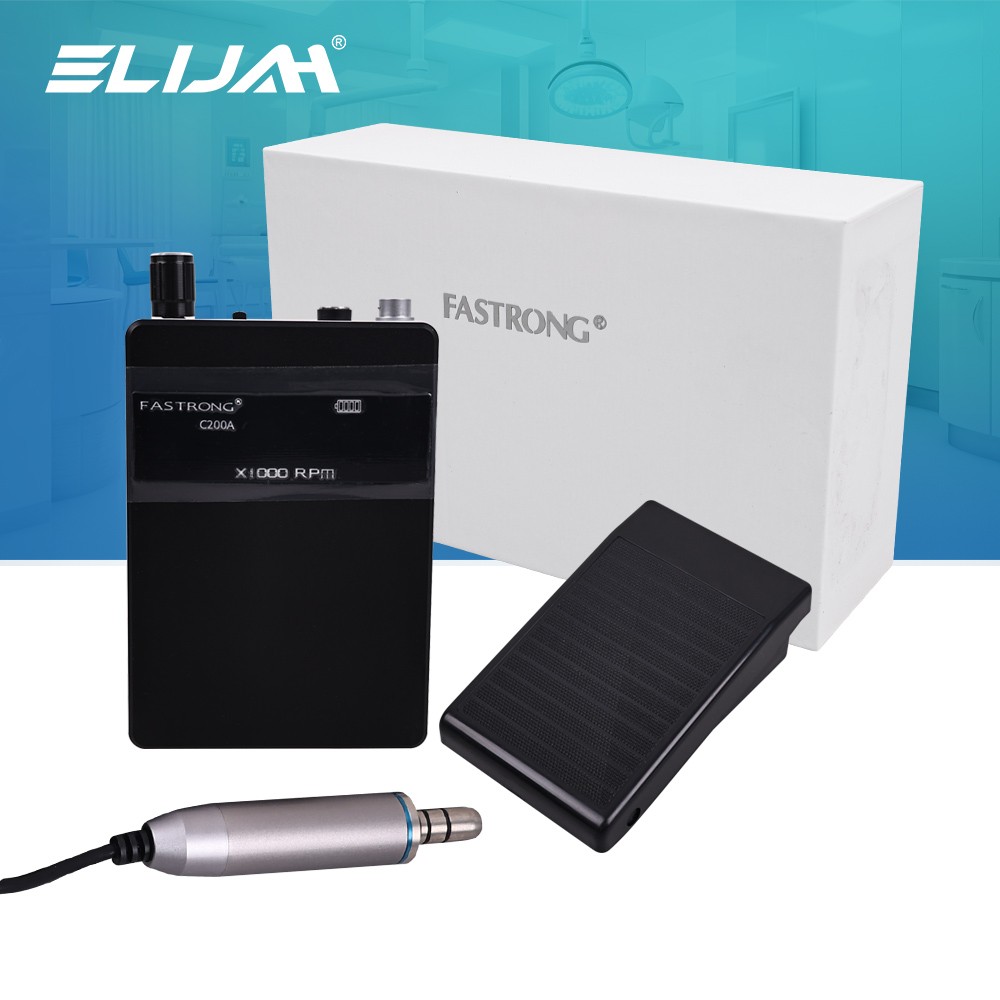 Portable Dental Lab Brushless Micromotor E-Type Grinding Polishing Machine BLACK