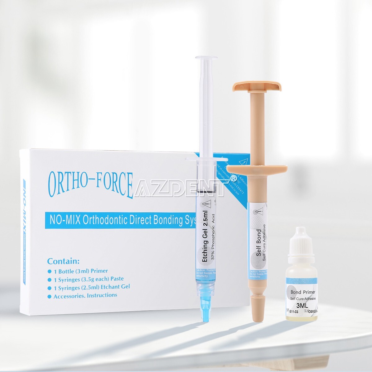 Dental Orthodontic Adhesive Resin Syringe Paste Kit for Brackets Bonding