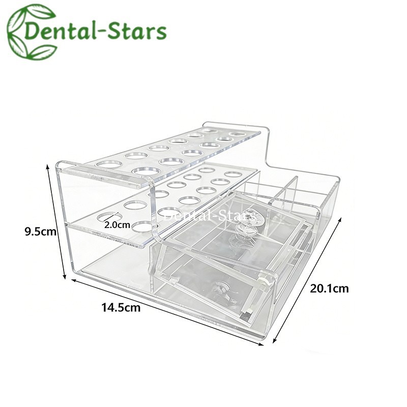 Dental Composite Syringe Acrylic Organizer Holder Resin Applicator Adhesive Rack