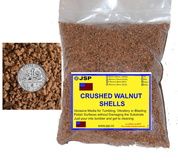 Crushed walnut shell .85-3.35mm 6/20 10 lb