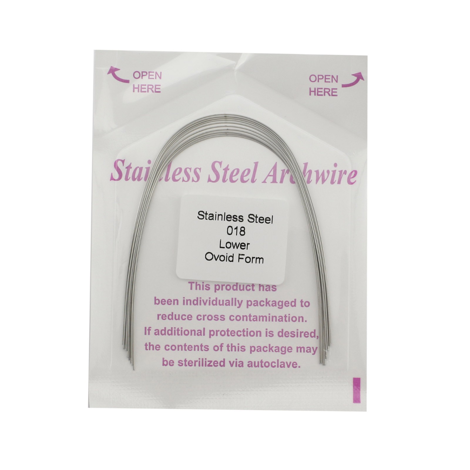 100pcs Dental Orthodontic Stainles Steel Arch Wire Round/Rectangular Ovoid Wires