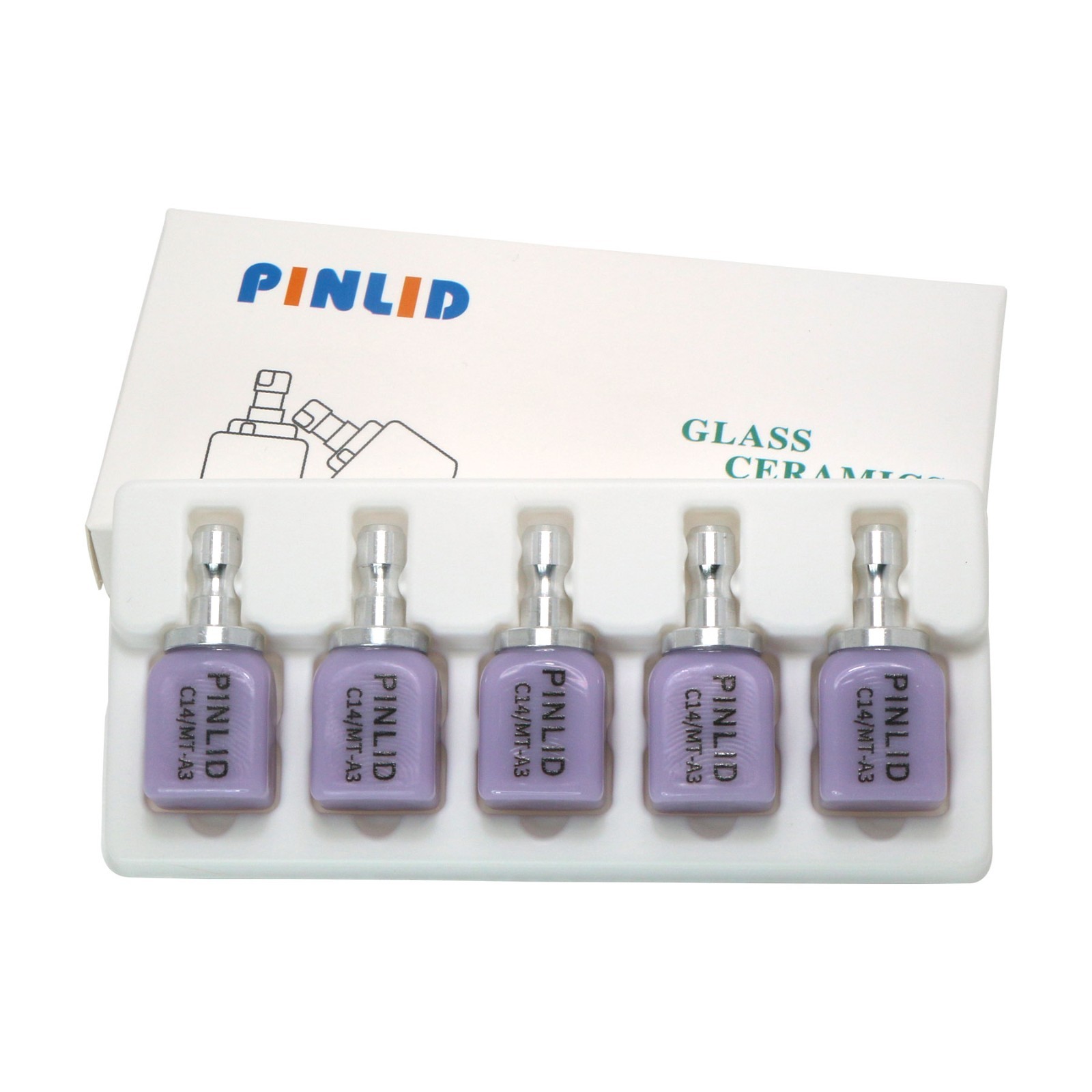 US Stock Dental C14 MT Lithium Disilicate Ceramic Blank For CEREC CAD/CAM
