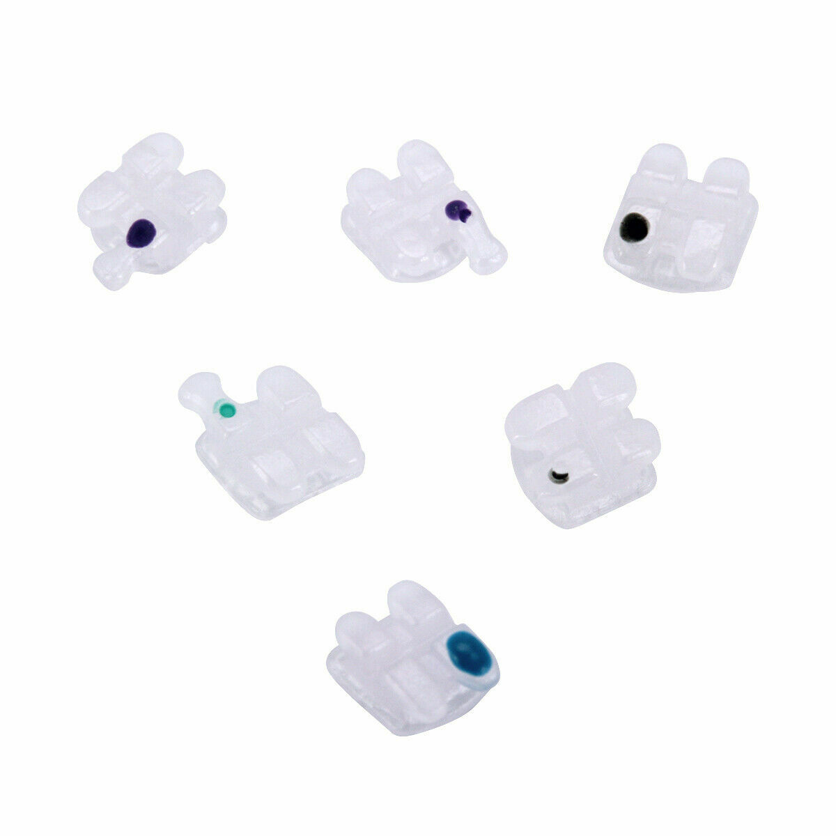 Dental Orthodontic Ceramic Brackets Braces Roth MBT 0.022/018 Hooks 3 4 5 AZDENT