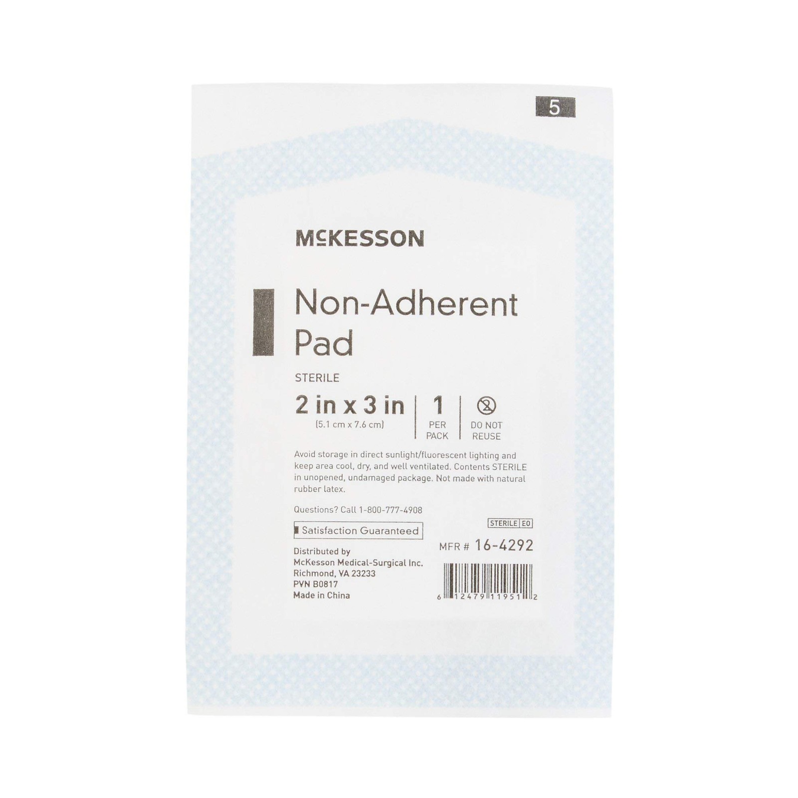McKesson Non-Adherent Pads for Wounds, 2×3 Inch, 100 Count, White
