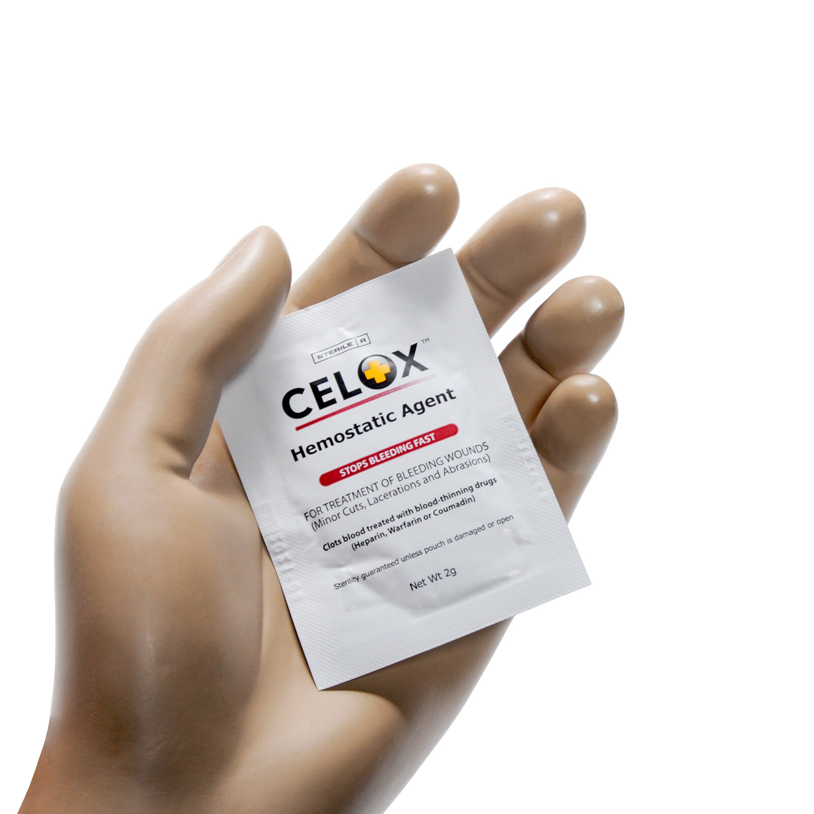CELOX First Aid Hemostatic Granules for Wounds Stops Bleeding Fast 2g