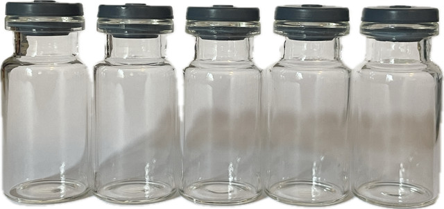 10mL Clear Vials (10) Flip Top Seals (BUYER SEALS W/CRIMPING TOOL NOT INCLUDED)