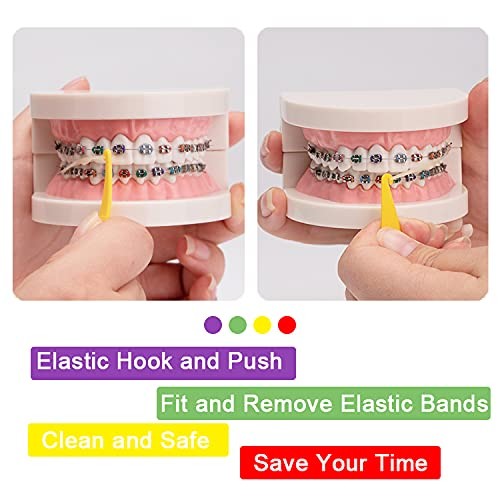 20 Pack Braces Rubber Band Tool Dental Elastic Rubber Bands Placers for Braces D