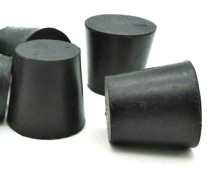 #5 Solid Rubber Stoppers Lab Tapered Plug Cork Fits 1″ ID Various Pack Sizes