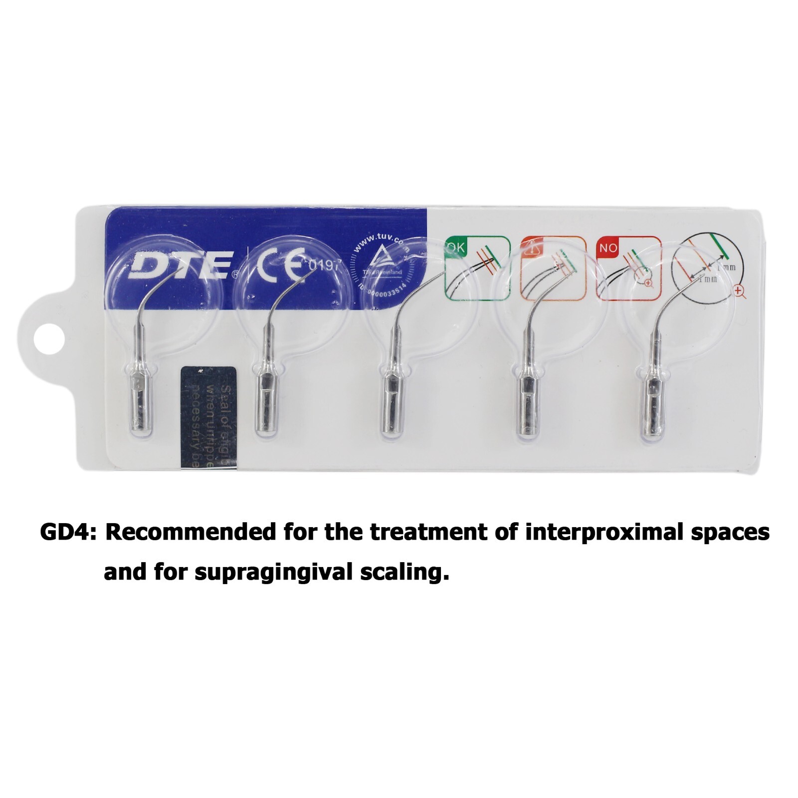 Woodpecker DTE Dental Ultrasonic Scaler Piezo Tips HD-7L Handpiece DTE-V2 LED
