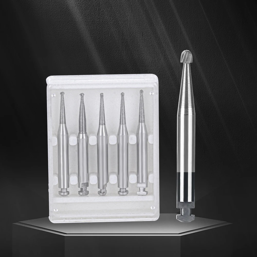 1Box(5Pcs/Box) round RA Tungsten Carbide Burs for Low Speed Right Angle Handpie
