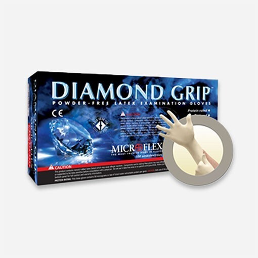 Microflex® Diamond Grip® MF-300, 6.3 Mil, Natural Rubber Latex, Beige (S – XL)