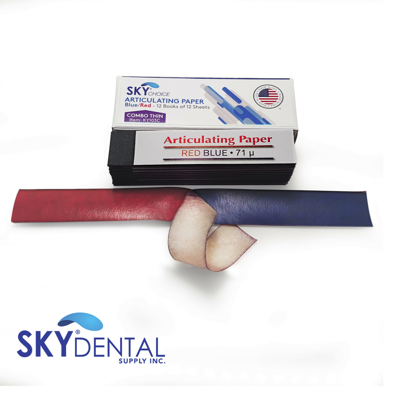 Sky Choice Articulating Paper Combo Red/Blue 71 Microns 12 Books/Box