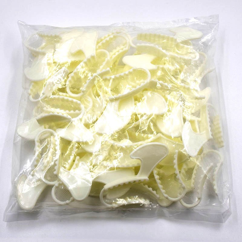 50 (1 Bag) Dental Bite Registration​ Impression Triple Trays Tray Mold Posterior