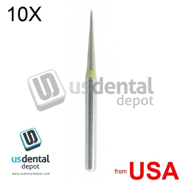 10X LOT of FG Diamond – 10pk burs TC-21EF – 859-018VF FG – Long Taper Po 114906