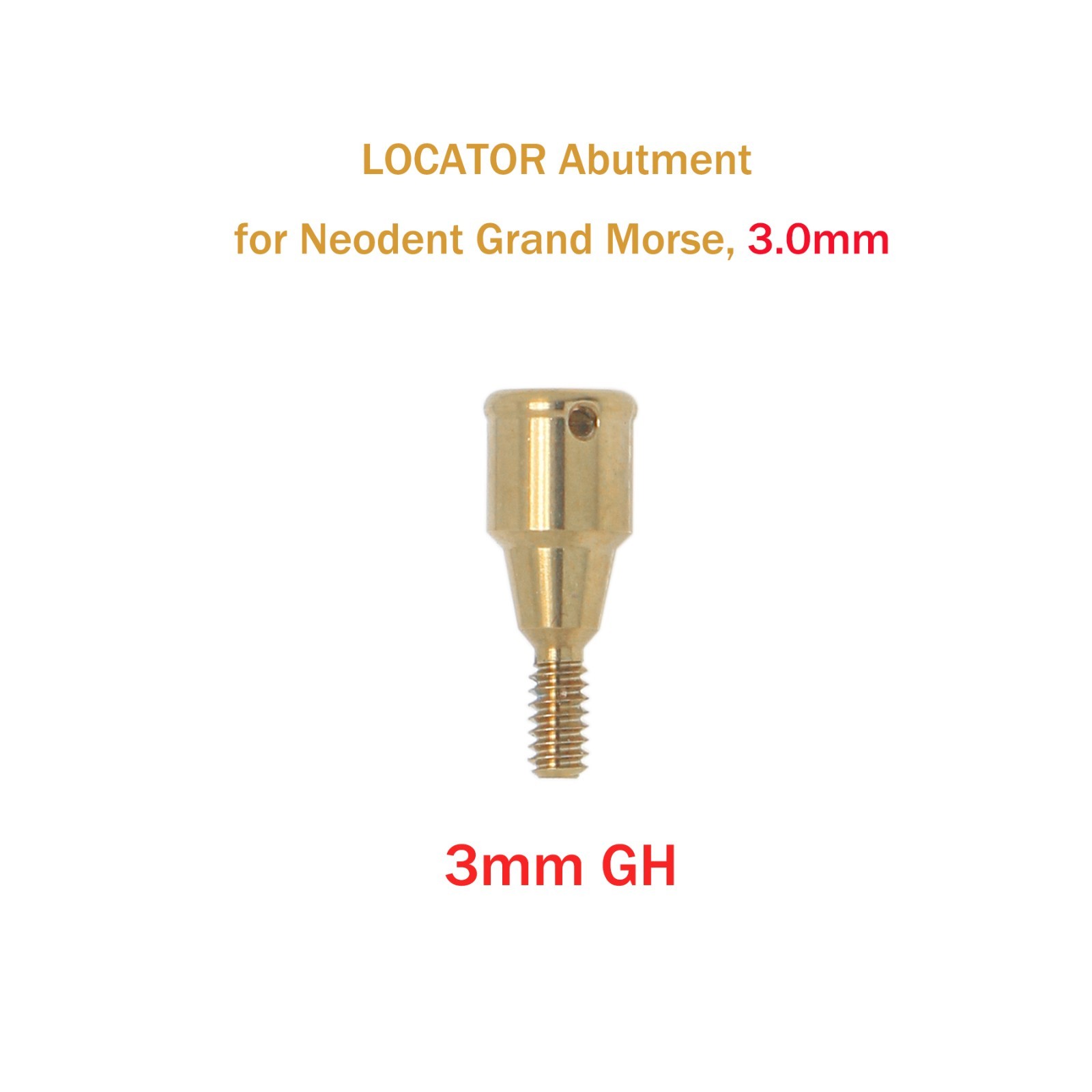 For Neodent Grand Morse GM LOCATOR Abutment PEEK w/Male Caps Inserts Overdenture