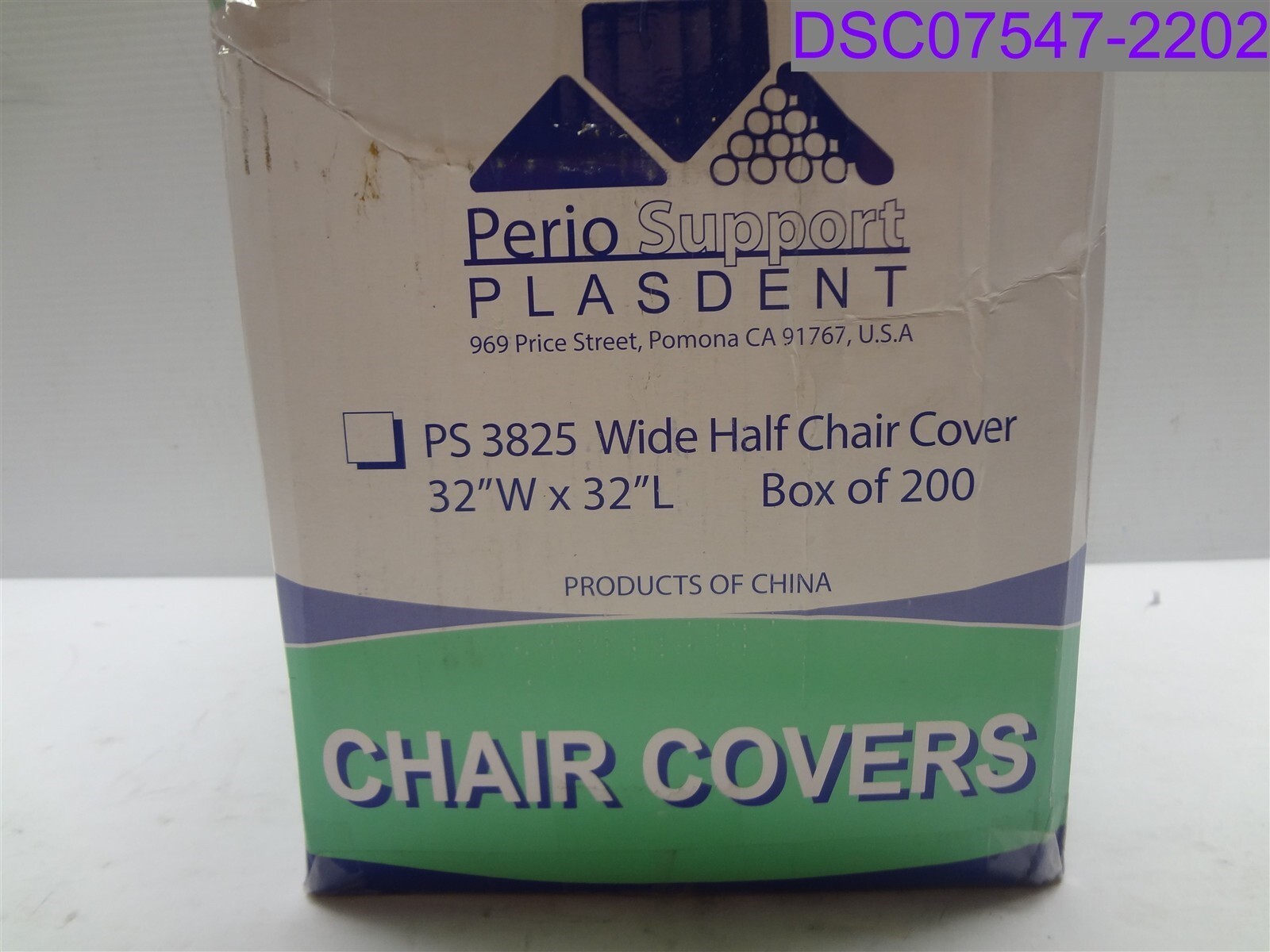 Qty = 800 (4 Boxes x 200): Plasdent Wide Half Chair Cover 32″ x 32″ P/N PS3825