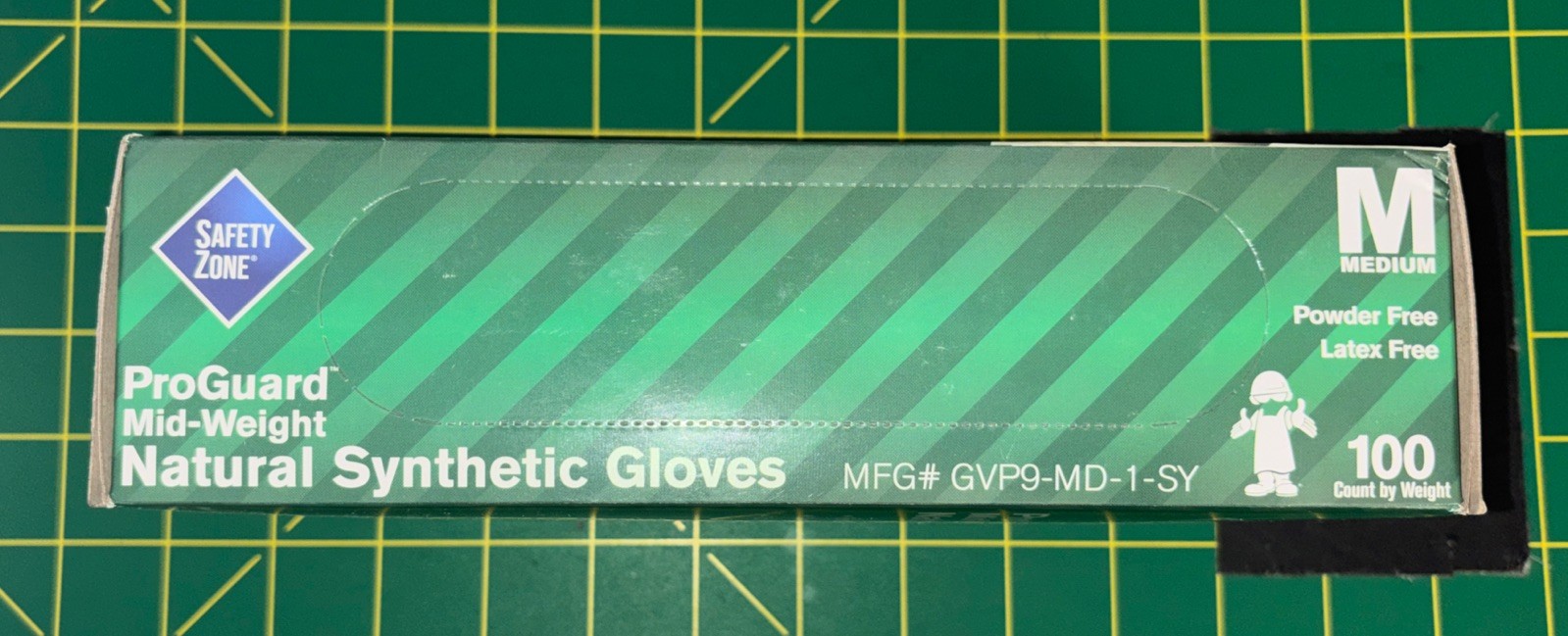 Safety Zone Gloves natural synthetic Size Medium Box Of 100 GVP9-MD-1-SY
