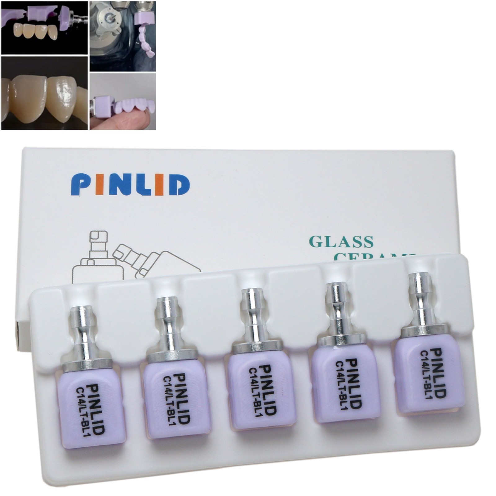 C14 Glass Ceramic Blocks Dental LT Lithium Disilicate E.Max CAD/CAM Cerec Blocks