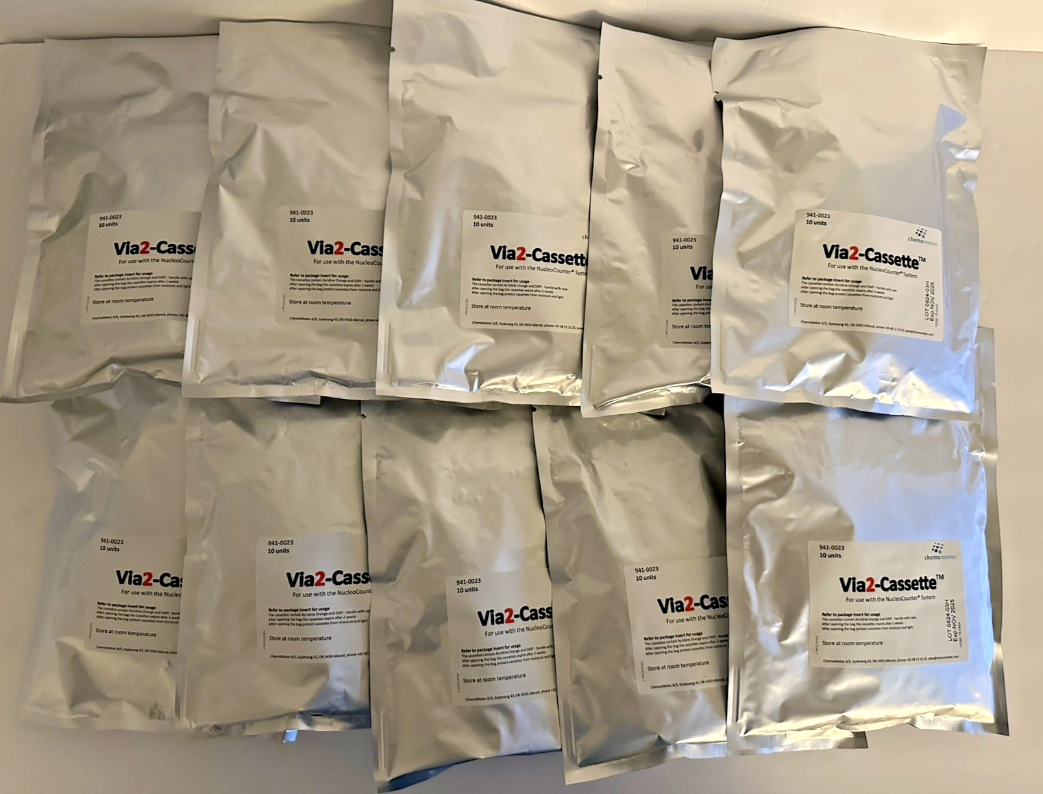 ChemoMetec 941-0024 Via2-Cassette 100 Count Sealed Bags Exp Nov 2025