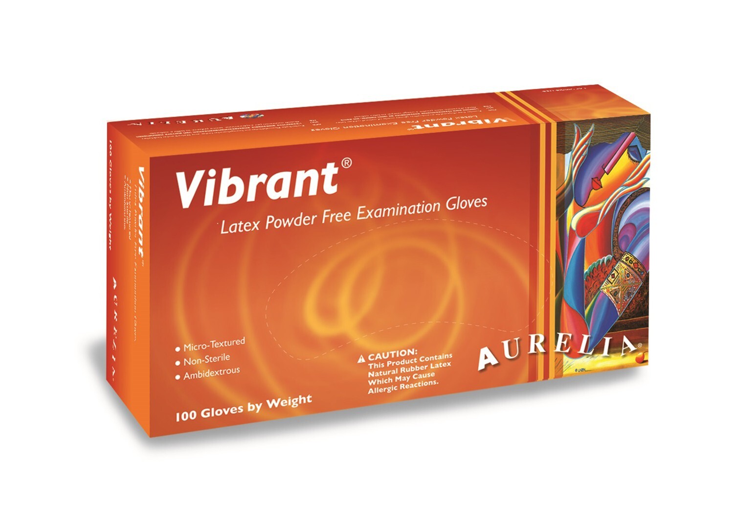 White Latex Exam Gloves, Large L, Aurelia Vibrant 5.5 mil (Case of 1000)