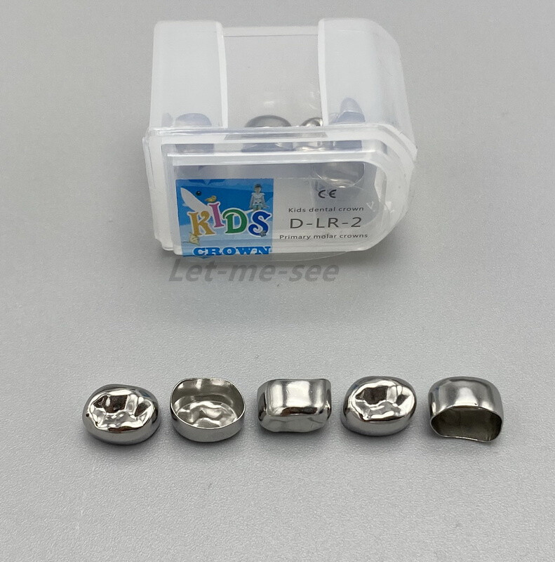 Dental Kids Primary Molar Crowns Stainless Steel Pediatric crown 48 Sizes