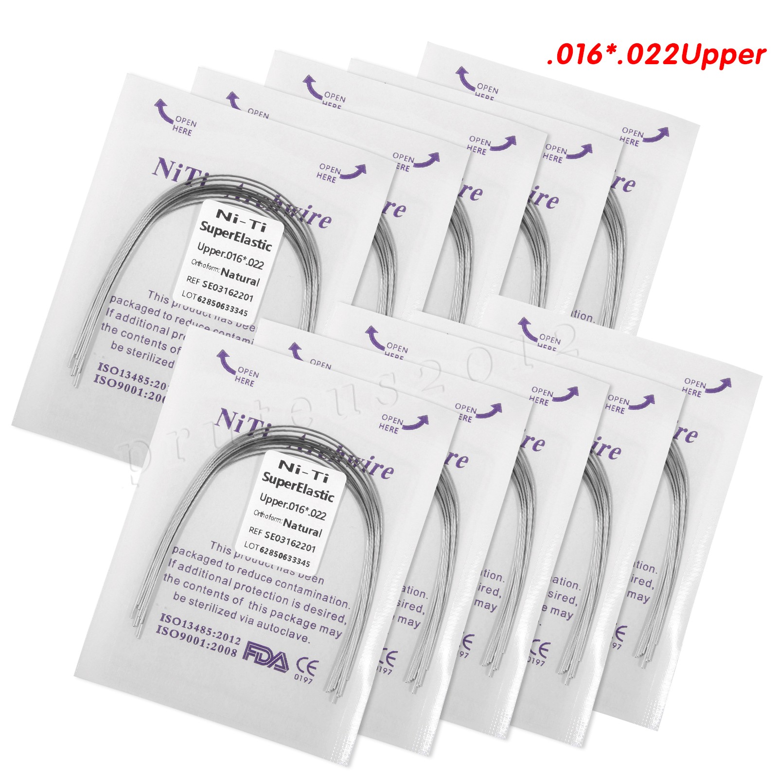Dental Orthodontic Arch Wire Super Elastic Niti Round Rectangular Natural Form