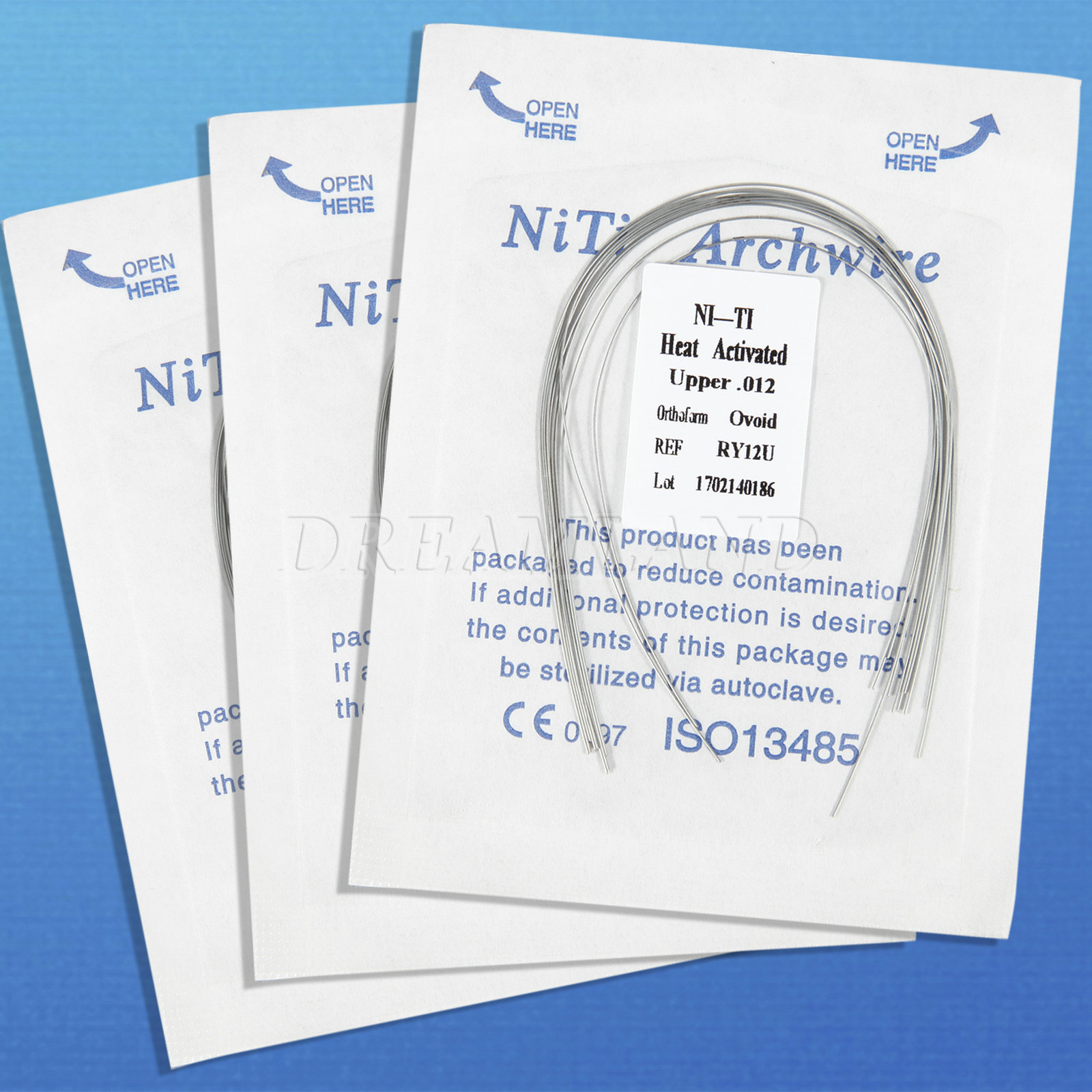 20Pack Dental Orthodontic thermal Activated Niti Round Arch Wire 012 Upper+Lower