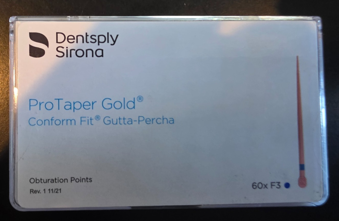 ProTaper Gold Confirm Fit Gutta Percha Obturation Points Dentsply Sirona 60/Pk