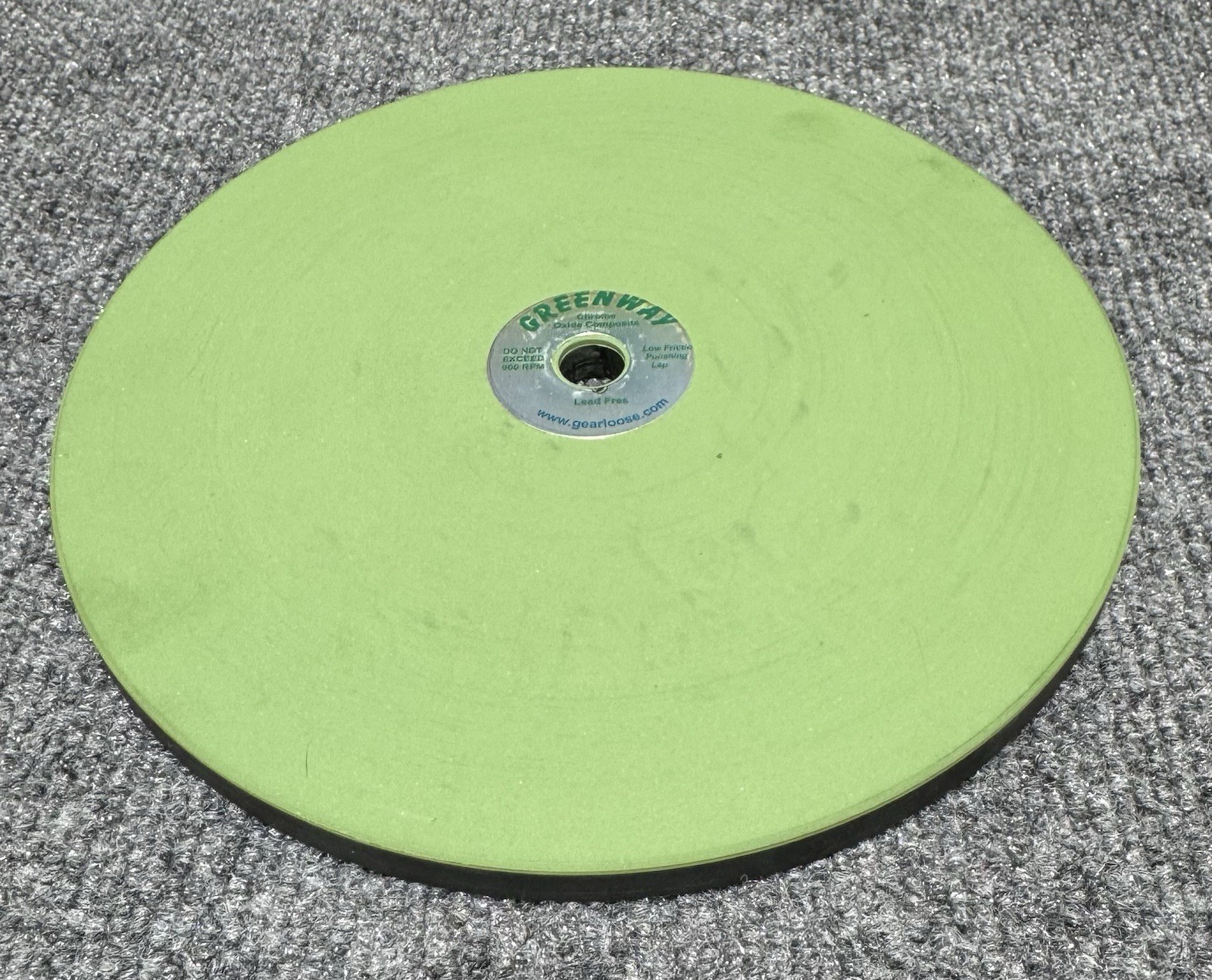 Gearloose Greenway 8” Chrome Oxide Composite Polishing Lap Faceting Gemstone