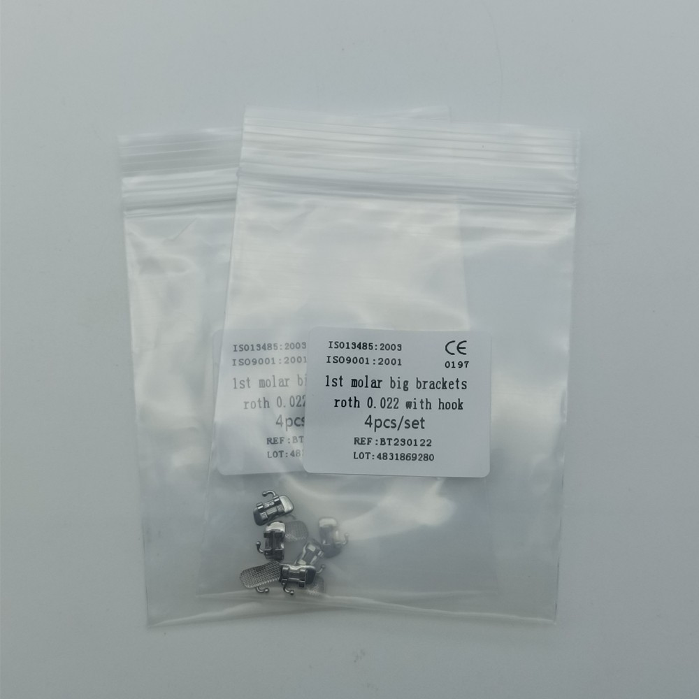 50Sets Dental 1st Brackets Molar Wide Big Bracket Orthodontic Roth MBT 022 Hooks