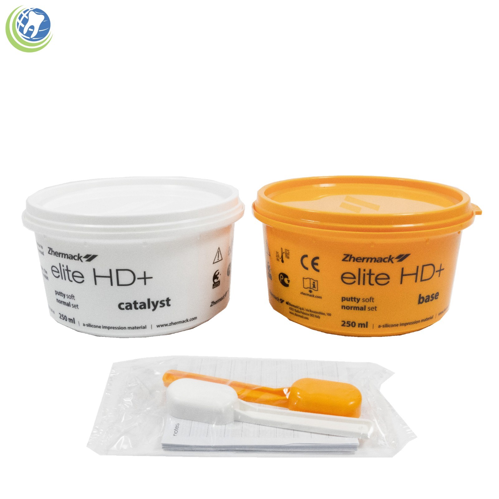 DENTAL IMPRESSION SILICONE PUTTY ELITE HD+ SOFT NORMAL SET 500ML ZHERMACK