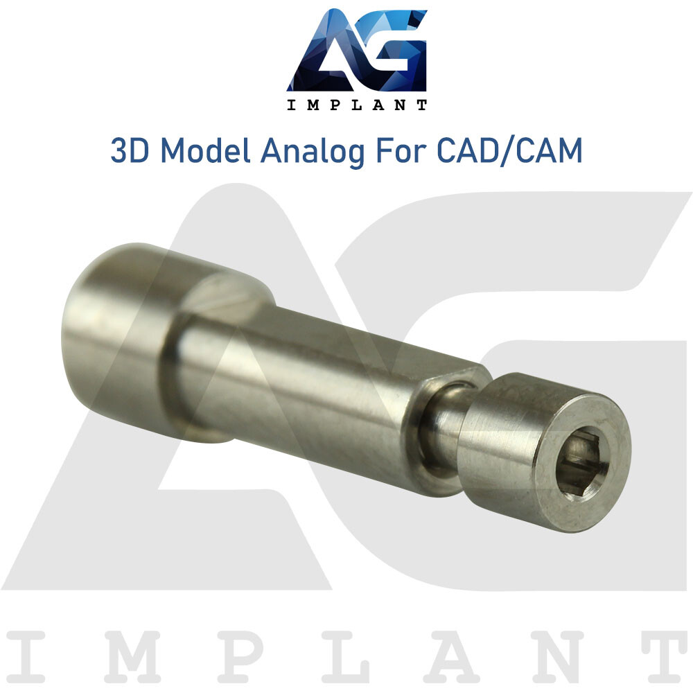 3D Model Analog For CAD/CAM Stainless Steel Lab Dental Int Hex