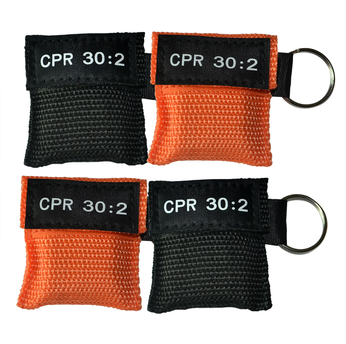 KeyRing CPR Face Shield Resuscitation 30:2 Training Black & Orange