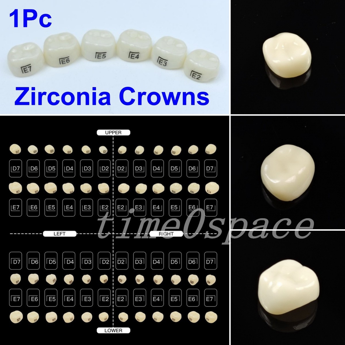 Dental Kids Zirconia Crowns Anterior/Posterior Teeth Primary Molar Crown 1pc/box