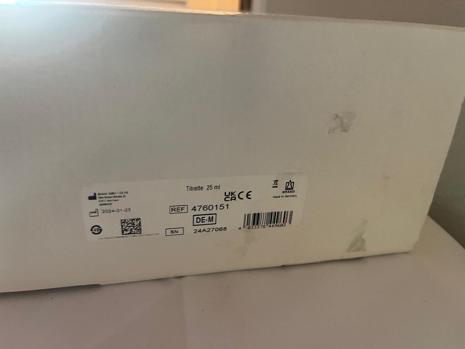 Brand Titrette 25ml Digital Bottle-Top Burette 4760151 New Open Box Sealed Parts